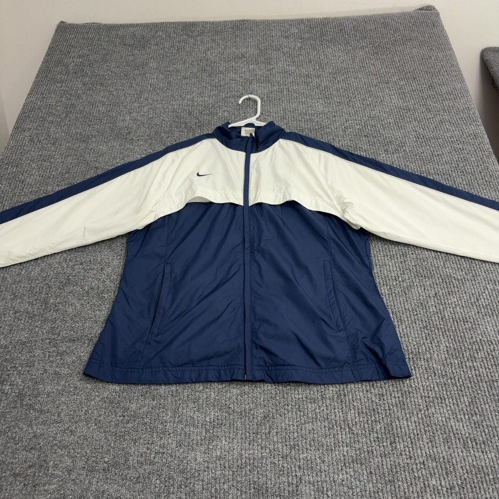 Vintage The Island Volleyball Academy Nike Windbreaker Youth L Blue White Jacket